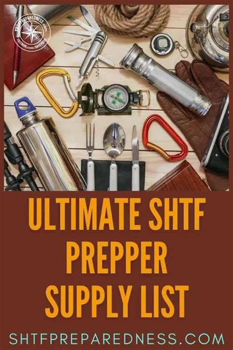 Ultimate Shtf Prepper Supply List What You Need When And Why Video Video In 2021 Prepper