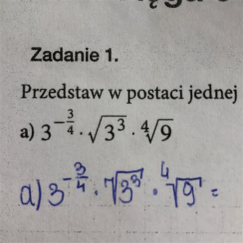 Przedstaw W Postaci Jednej Pot Gi Brainly Pl