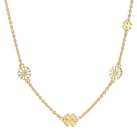 Lund Copenhagen Marguerit 24 kt Forgyldt sterling sølv collier