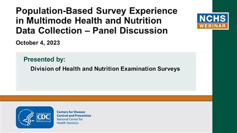 Population-Based Survey Experience in Multimode Health and Nutrition Data Collection – Panel ...