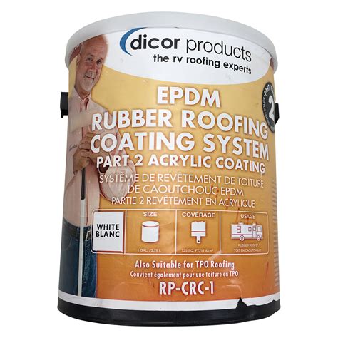 Dicor® - 128 oz. Acrylic EPDM Rubber Roof Coating - CAMPERiD.com