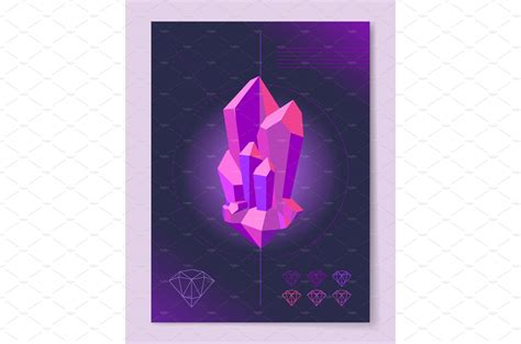 Purple Diamond Shape on Abstract | Decorative Illustrations ~ Creative ...