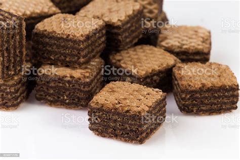 Pile Of Chocolate Wafers Biscuits Stock Photo Download Image Now