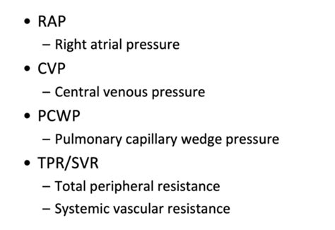 Interpreting A Swan Ganz Catheter Flashcards Quizlet