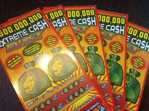 WINS 5 X 20 500 000 000 Extreme Cash Blast Texas Lottery Scratch Off