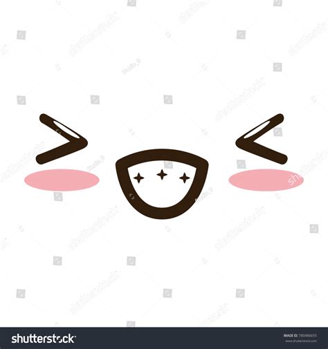 Face Emoji Kawaii Character Stock Vector (Royalty Free) 780486655 ...