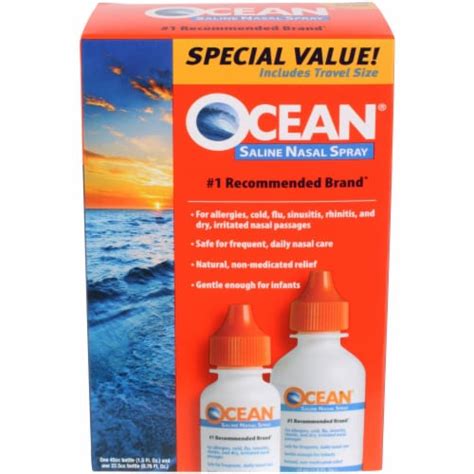 Ocean Premium Saline Nasal Spray, 2 ct - Ralphs