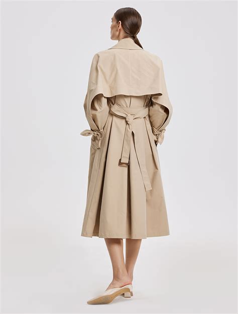 Oath Costume Brush Camel Oversized Trench Coat Become Aware Consultation Mimic