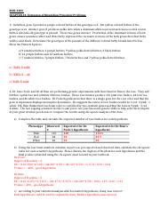 Genetic Experiments And Analysis In BIOL 3200 Chapter 4 Course Hero