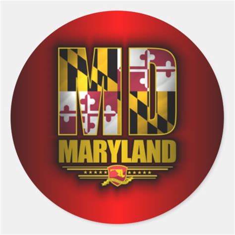 Maryland Md Classic Round Sticker Zazzle