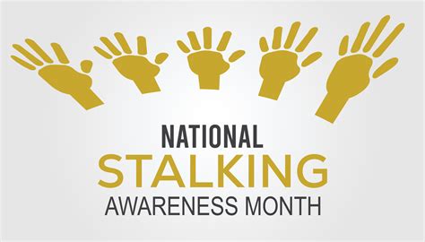 Illustration On The Theme Of National Stalking Awareness Month Observed