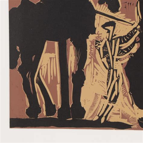 Pablo Picasso Linocut In Front Of The Picador 1962 Everything But