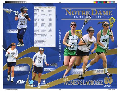 2012 University Of Notre Dame Women S Lacrosse Media Guide By Chris Masters Issuu