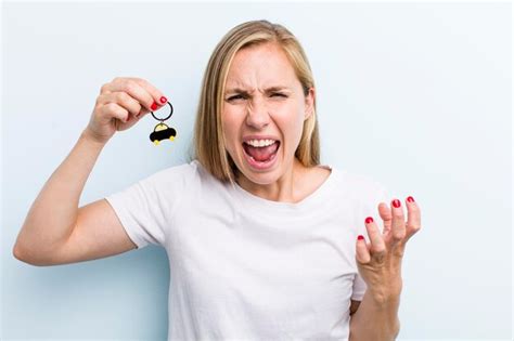 Blonde Pretty Woman Car Concept Premium Photo