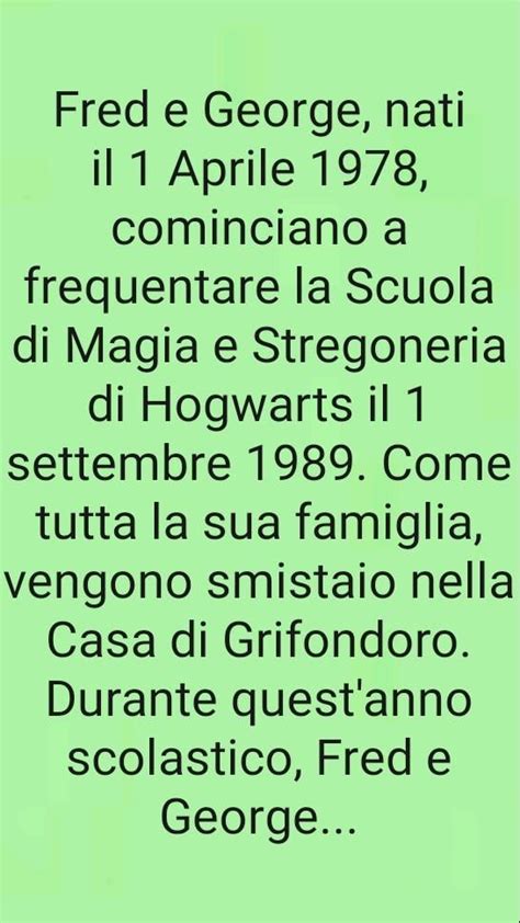 Fred E George Nati Il 1 Aprile 1978 Cominciano A Frequentare La