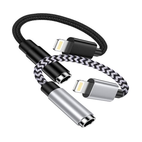 Dual Lightning to 3.5mm Headphone Adapter for iPhone Devices - Walmart.com