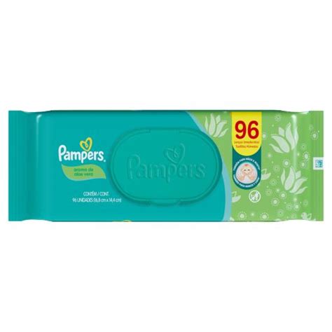 Lenço Umedecido Infantil Aloe Vera Pampers Pacote 96 Unidades Sonda