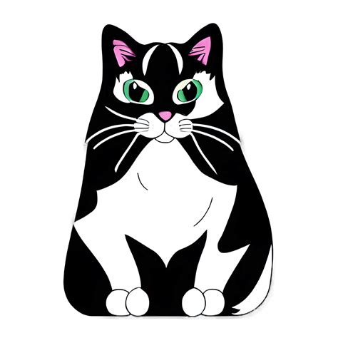 White And Black Long Haired Cat Graphic Creative Fabrica