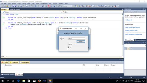 Membuat Aplikasi Konversi Mata Uang Dengan Visual Studio Kuko