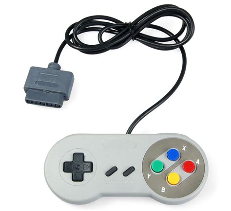 Controle Para Super Nintendo Joystick Snes Botão Colorido TechBrasil