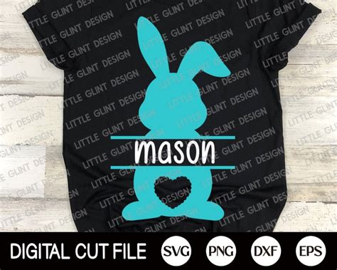 Bunny Name Svg Easter Svg Monogram Svg Bunny Name Frame Etsy