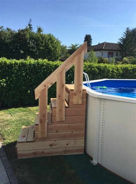 Escalier Pour Piscine Hors Sol Par Rigy Sur Lair Du Bois