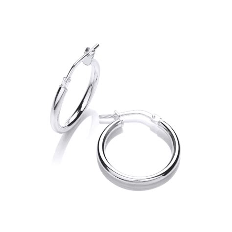 Sterling Silver Round Hoop Earrings Jewellery From Hillier Jewellers Uk