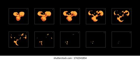 Dust Explosion Effect Explosion Animation Effect Stock Vector (Royalty ...