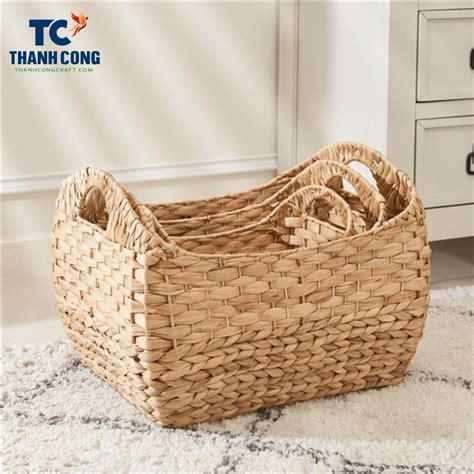 Large Water Hyacinth Storage Basket Tcsb