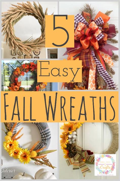 5 Fantastic Fall Wreaths Fall Link Party Features Simply Crafty Life Fall Wreaths Diy Easy