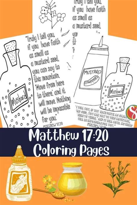 Faith Like A Mustard Seed Coloring Pages Stevie Doodles