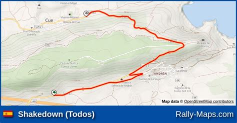 Shakedown Todos Stage Map Rallye Villa De Llanes S Cer