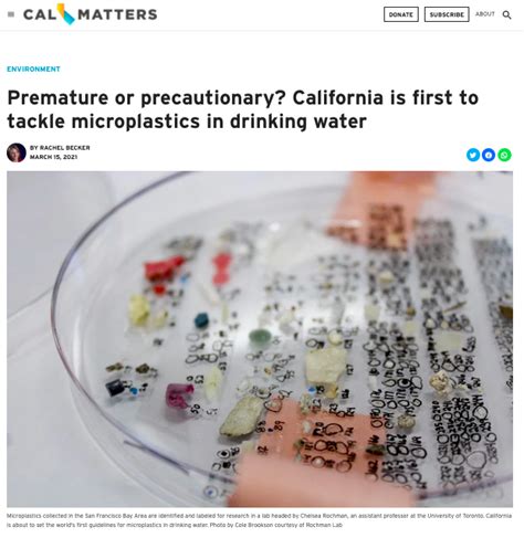 Premature Or Precautionary California Is First To Tackle Microplastics In Drinking Water