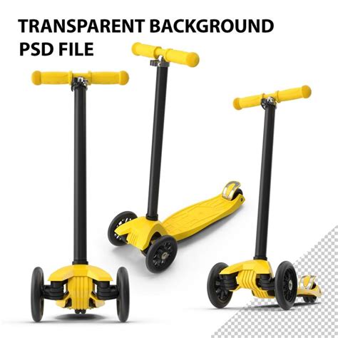 Scooter amarillo para niños png Archivo PSD Premium