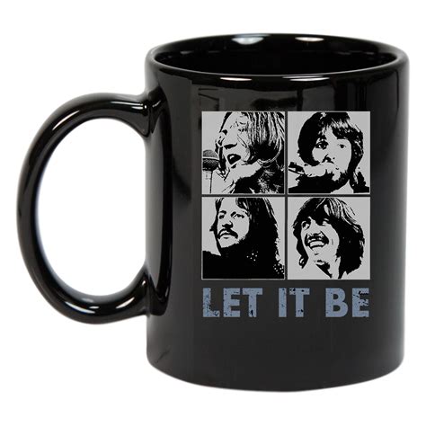 The Beatles Vintage Let It Be Mugs Black Oz Mugs