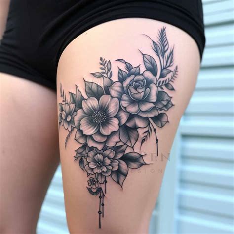 30 Rose Tattoo Designs For Thigh Stunning Designs And Ideas