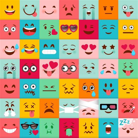 Sistema Del Ejemplo Del Vector De Los Emoticons Stock De Ilustraci N