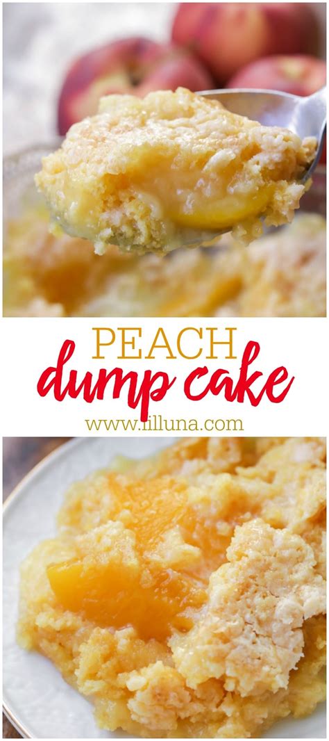 Easy Peach Dump Cake {just 3 Ingredients Video} Lil Luna