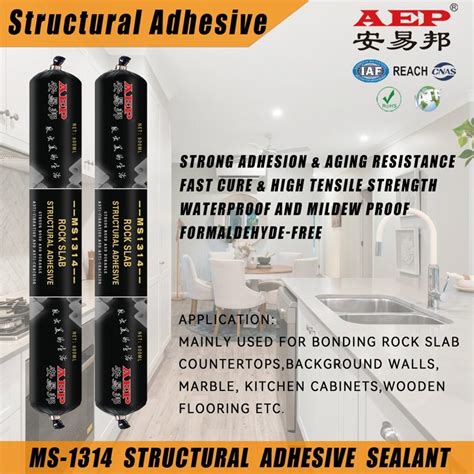 Fast Grab Waterproof No Sag Low Voc Ms Polymer Sealant Adhesive For