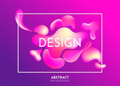 Liquid Flow Purple Pink D Neon Lava Lamp Vector Geometric Background