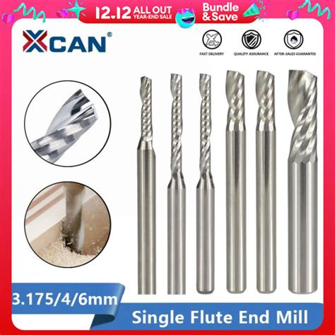 Xcan Carbide End Mill Single Flute Milling Cutter Mm Shank One