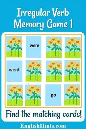 Irregular Verb Memory Game 1