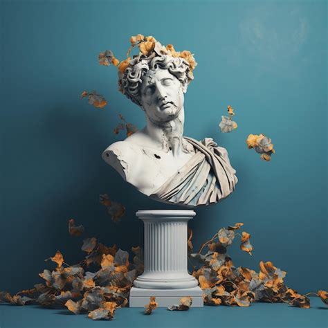 Premium AI Image | Aesthetic background of greek bust