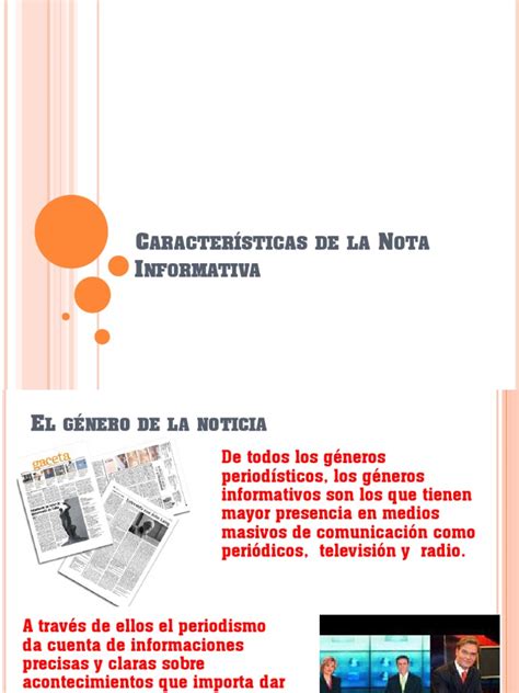 5 Caracteristicas De La Nota Informativa Noticias Radio