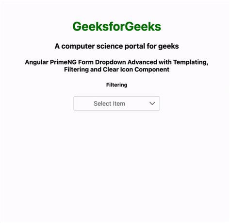 Angular PrimeNG Form Dropdown Advanced With Templating Filtering And