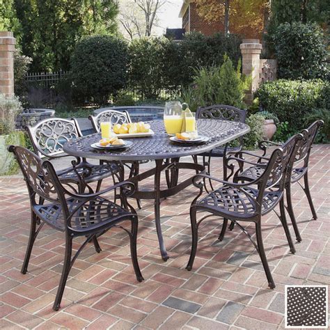 Home Styles Biscayne 7 Piece Patio Dining Set Traditional Patio Furniture And Outdoor