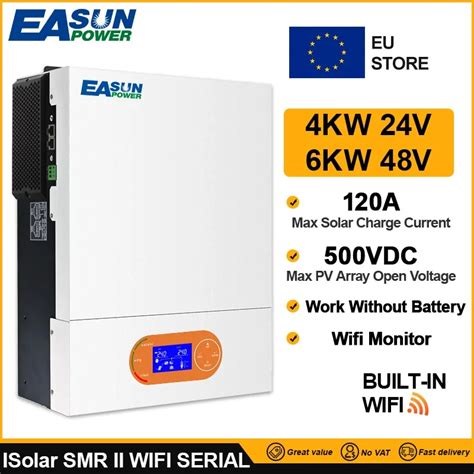 Easun 6kw 48v 4kw 24v 230v Off Grid Inverter Pure Sine Wave Solar