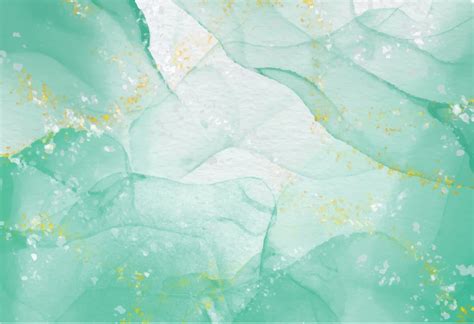 Green And Gold Watercolor Abstract Background Vector Vector