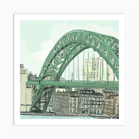 The Tyne Bridge Art Print By Holly Ruanne Draws Fy