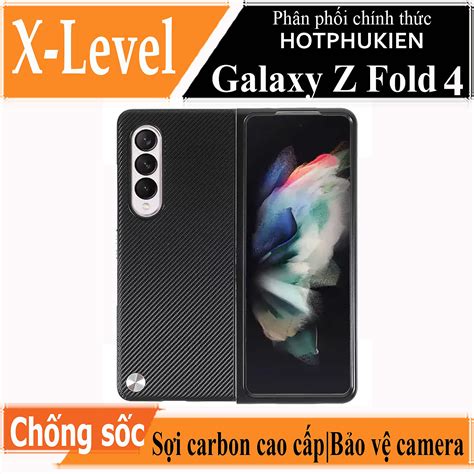 Ốp Lưng Chống Sốc Cho Samsung Galaxy Z Fold 4 Hiệu X Level Kevlar